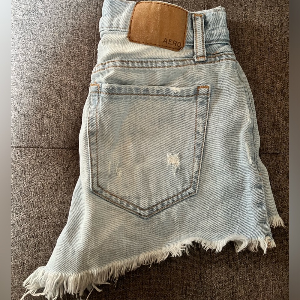 Aeropostale High Rise Shorty Jean shorts- Size 0